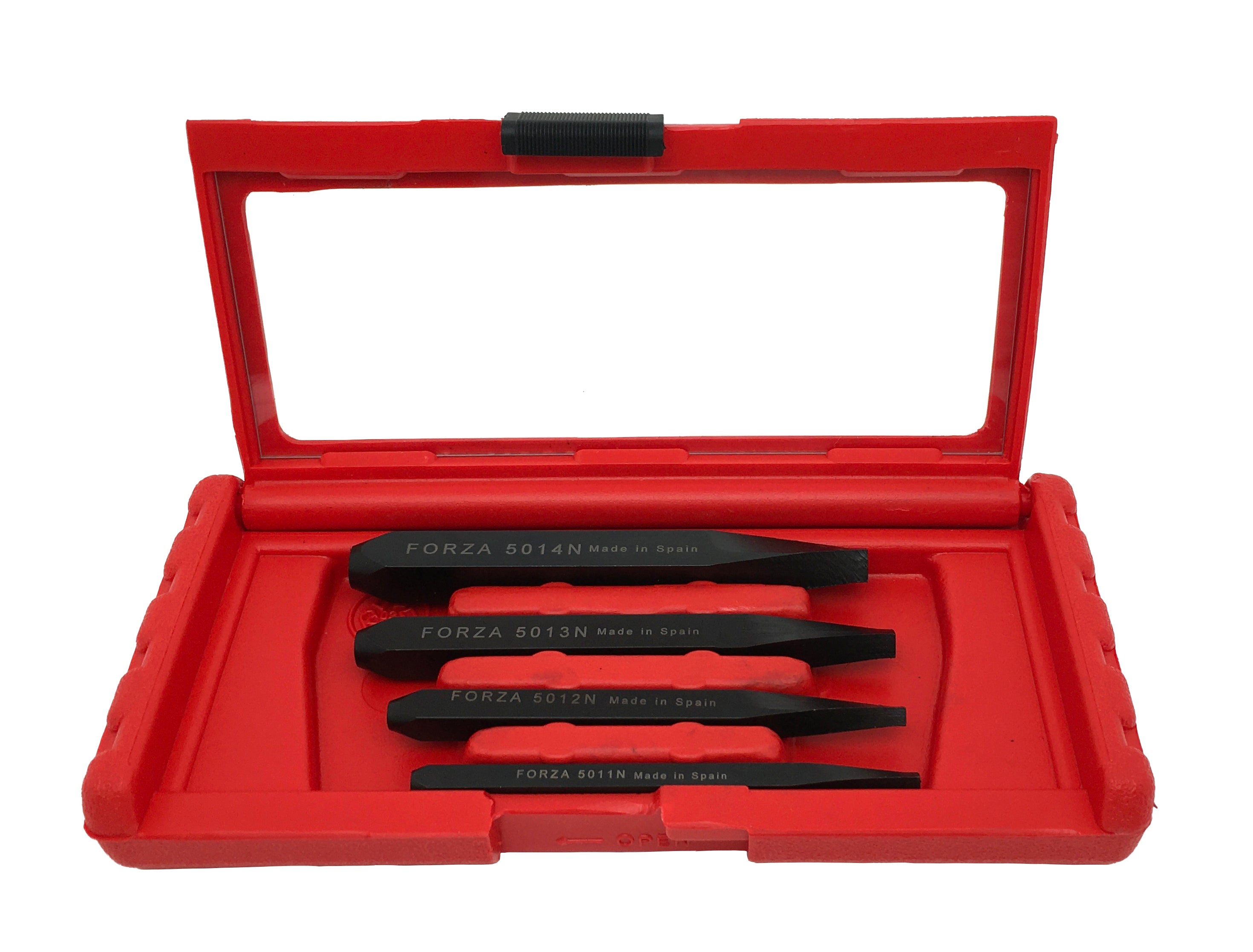 JUEGO DE 4 EXTRACTORES DE TORNILLOS ROTOS FORZA MACHOS DE PERFIL CUADRADO SERIE 5010N